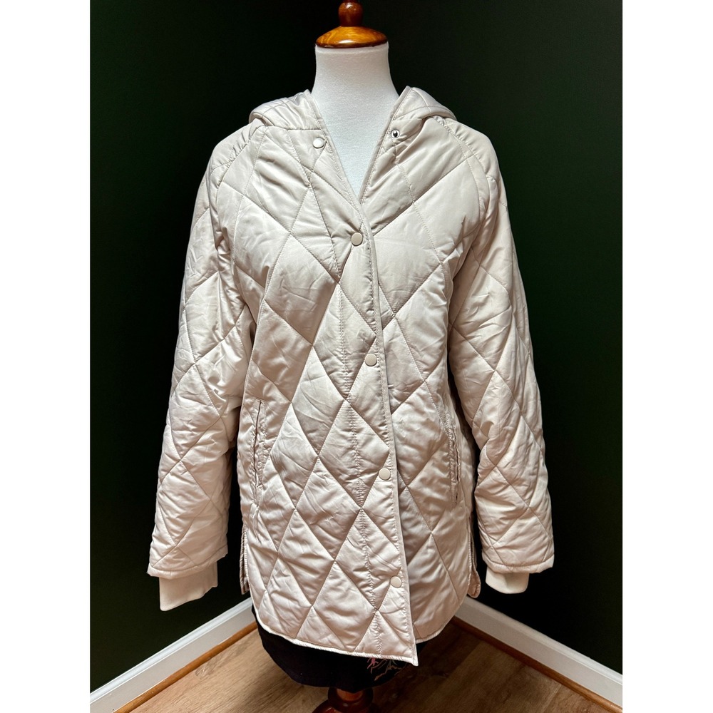 Ardene Quilted Puffer Snap Button Lightweight Coat Women's‎ Size M